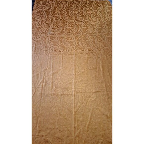 Damask Tablecloth Gold Paisley Rectangular Dinner Party Fancy Elegant 98x58 - Picture 2 of 3